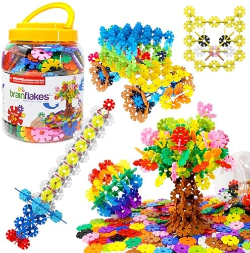 VIAHART Brain Flakes 500 Piece Interlocking Disc Set