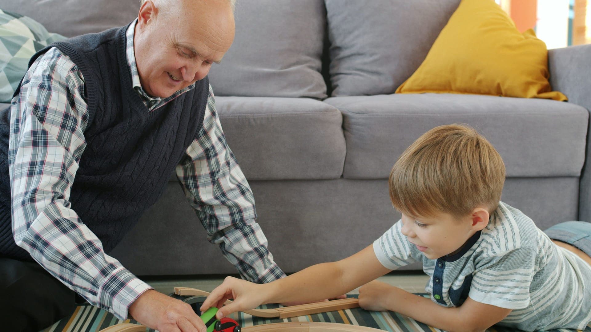 A child choosing between different building toys