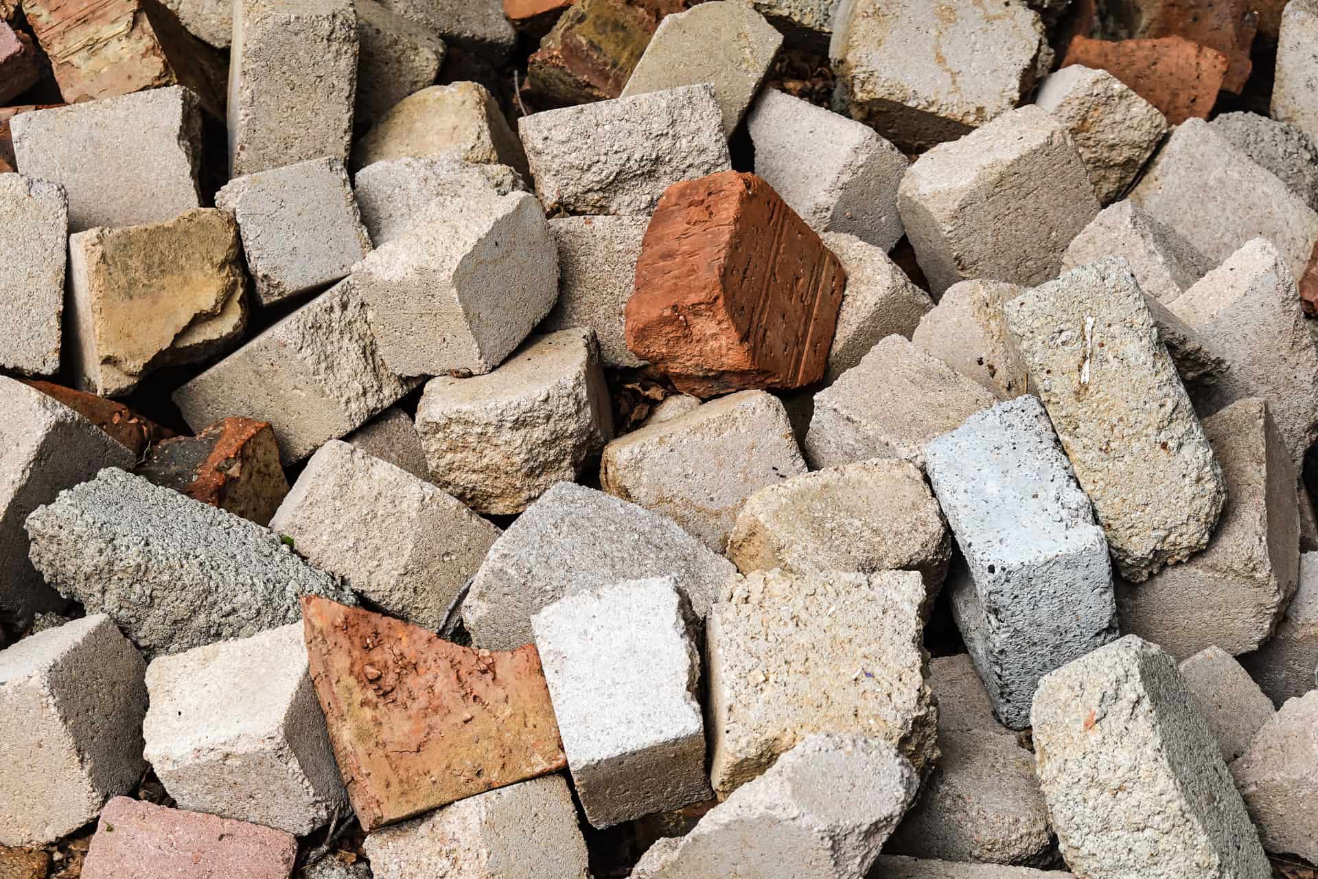 A very large pile of building blocks