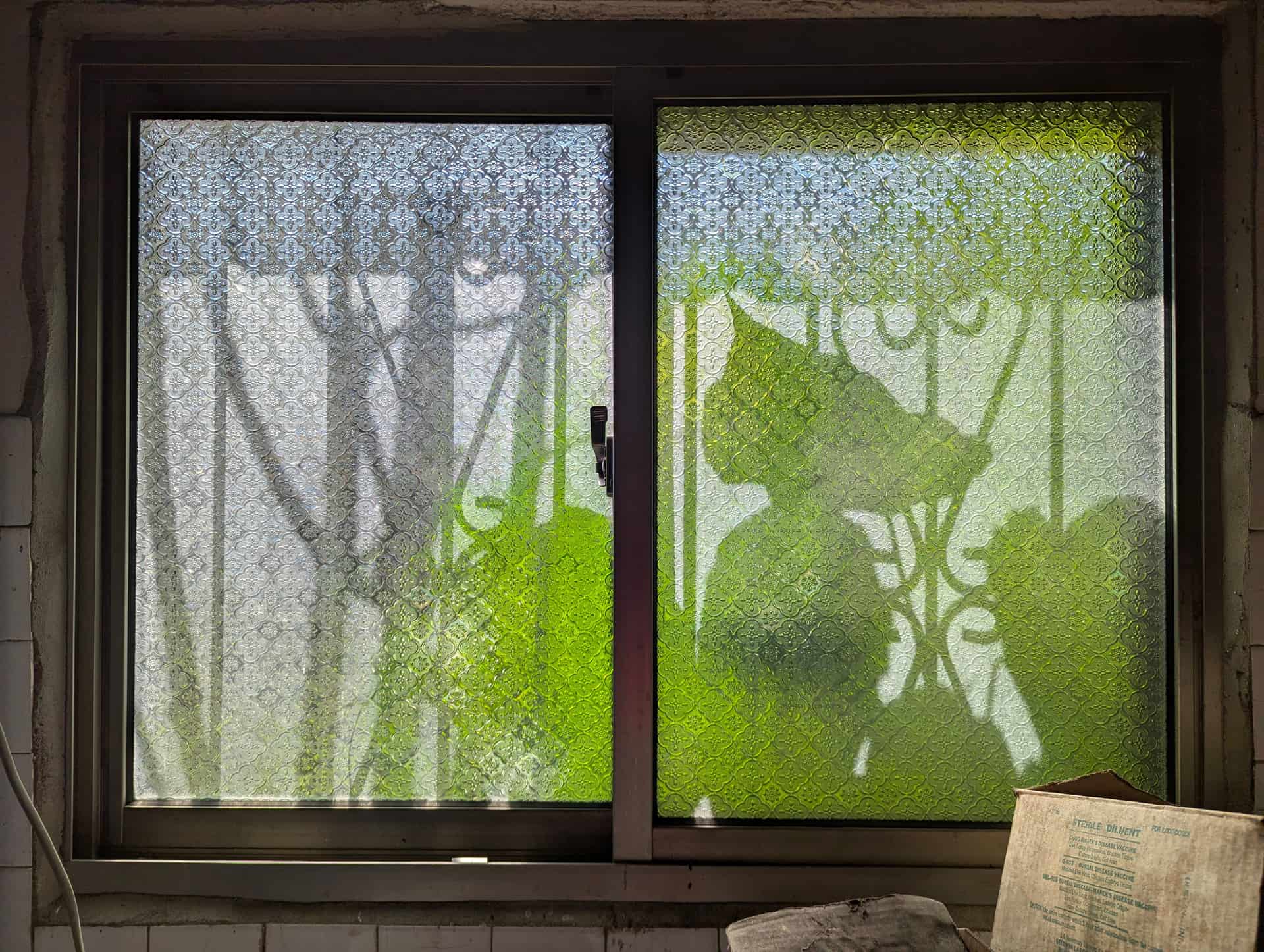 Translucent colored magnetic tiles catching the light