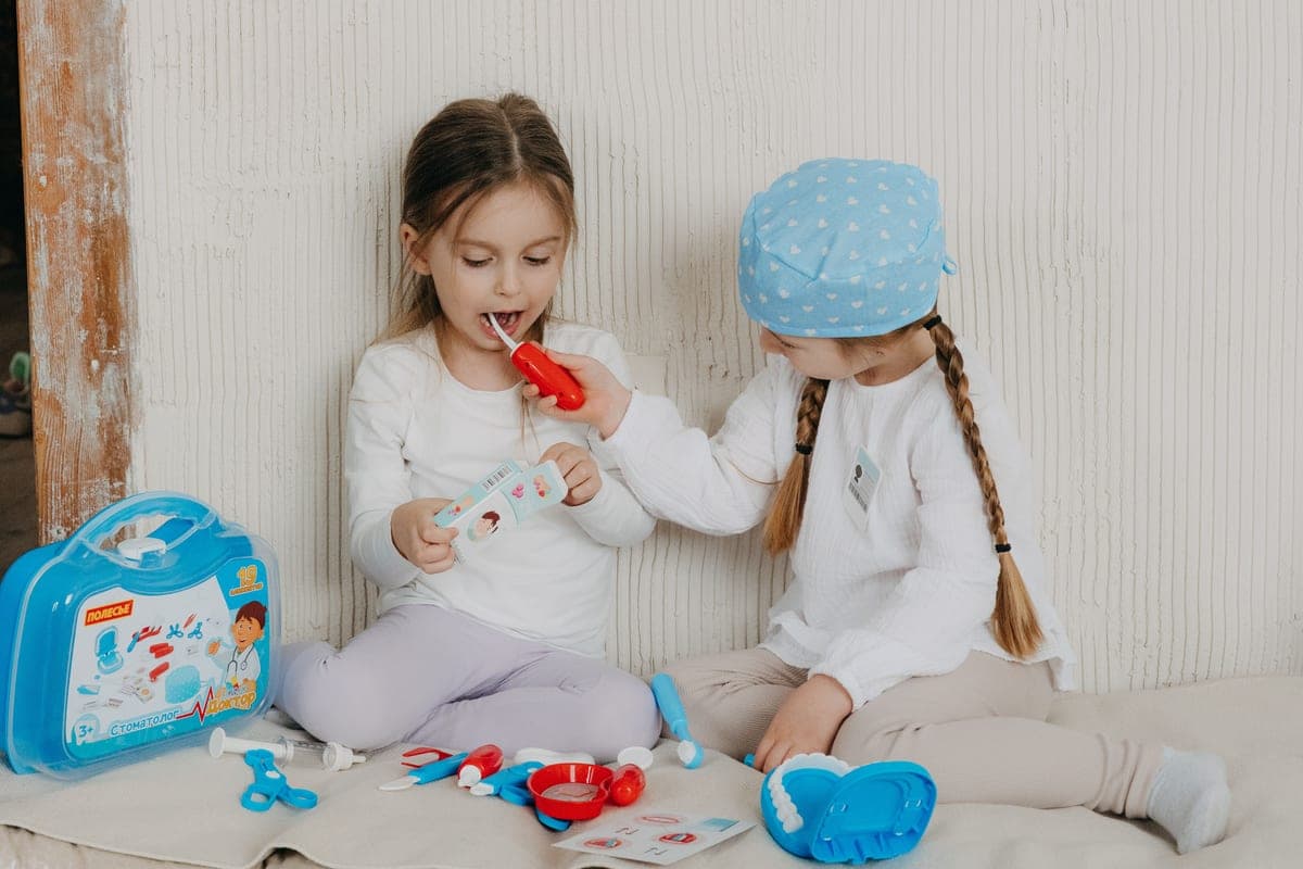 Children learning with educational toys